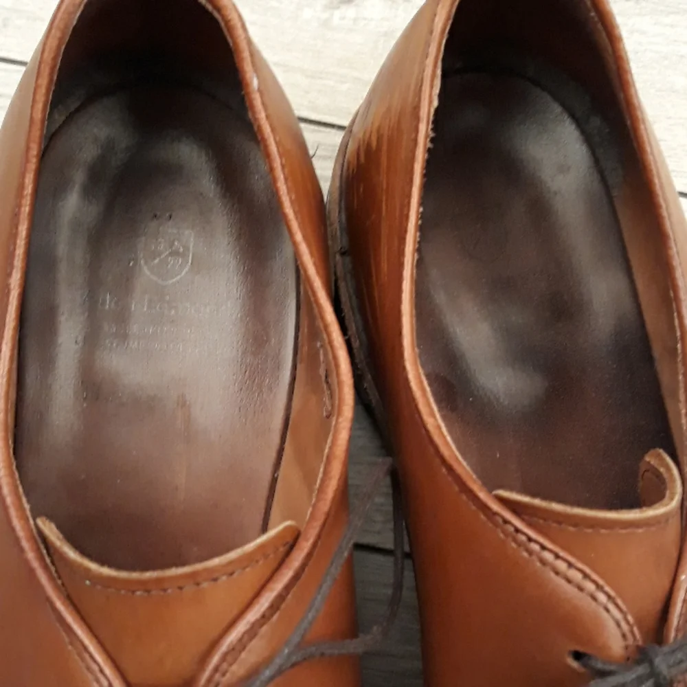 ALLEN EDMONDS Thomas Town Tan Brown Leather Sz 13 D Mens Oxfords‎ Dress Shoes